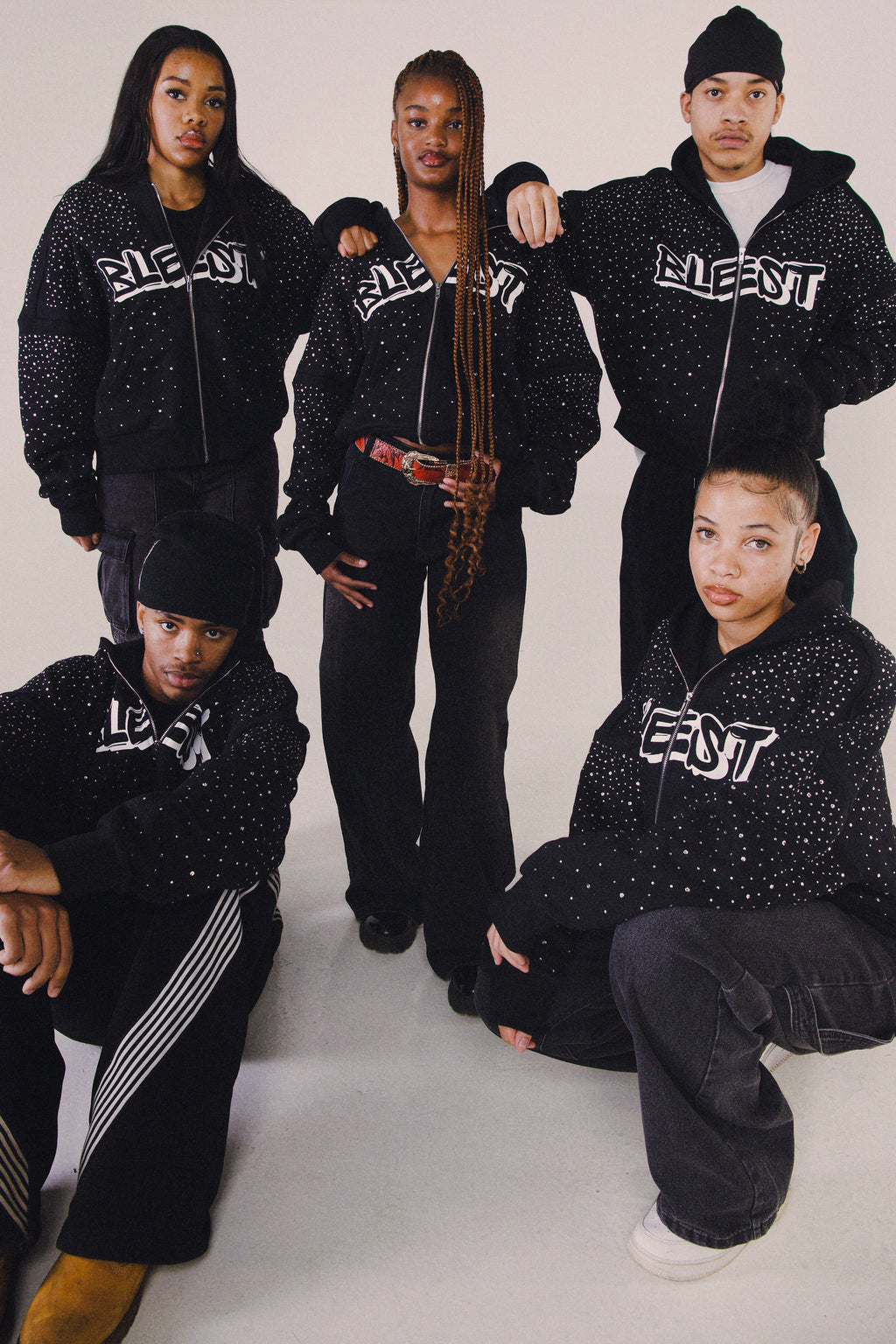 "BLACK REIGN" ZIP UP HOODIE