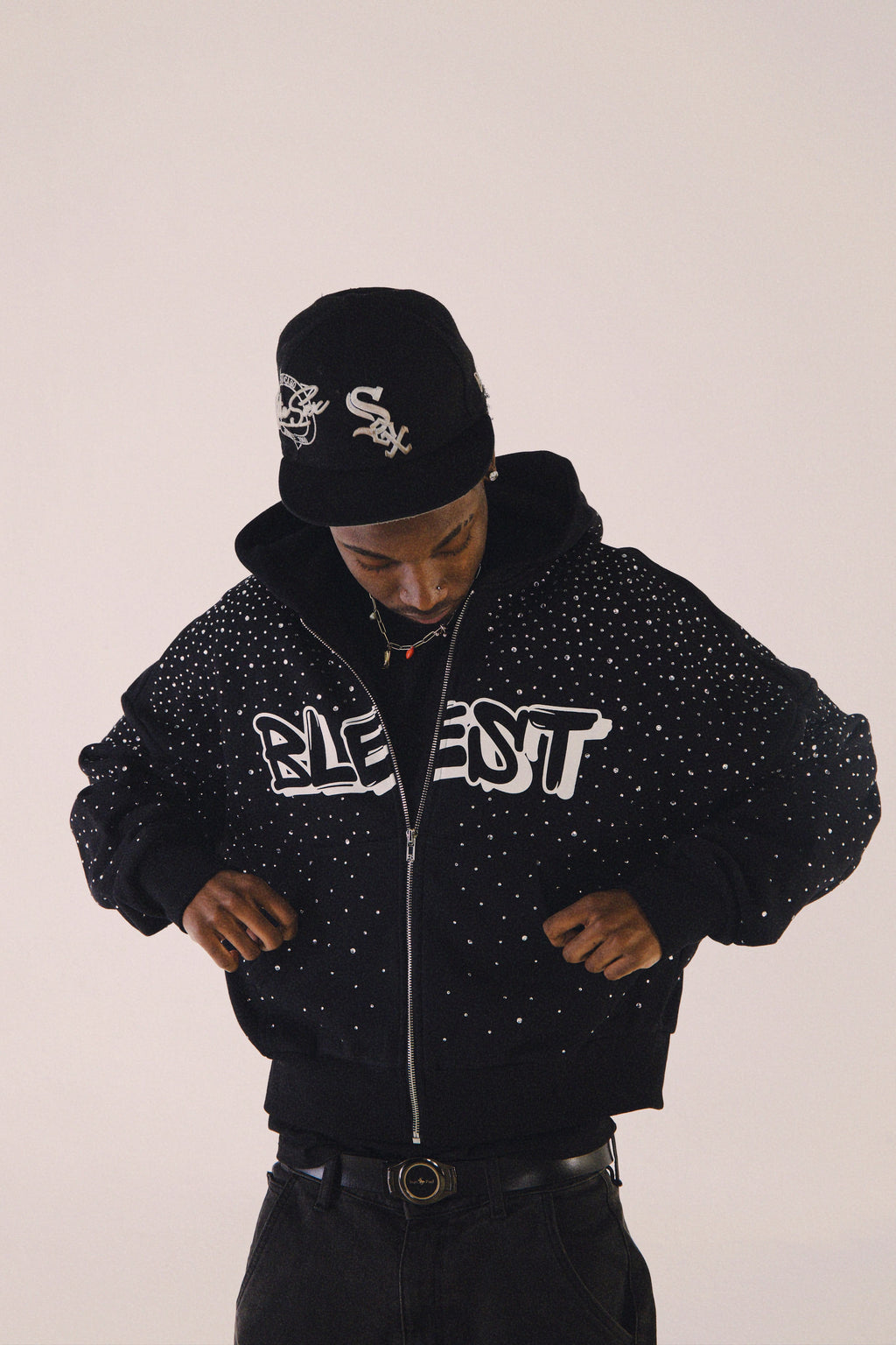 "BLACK REIGN" ZIP UP HOODIE