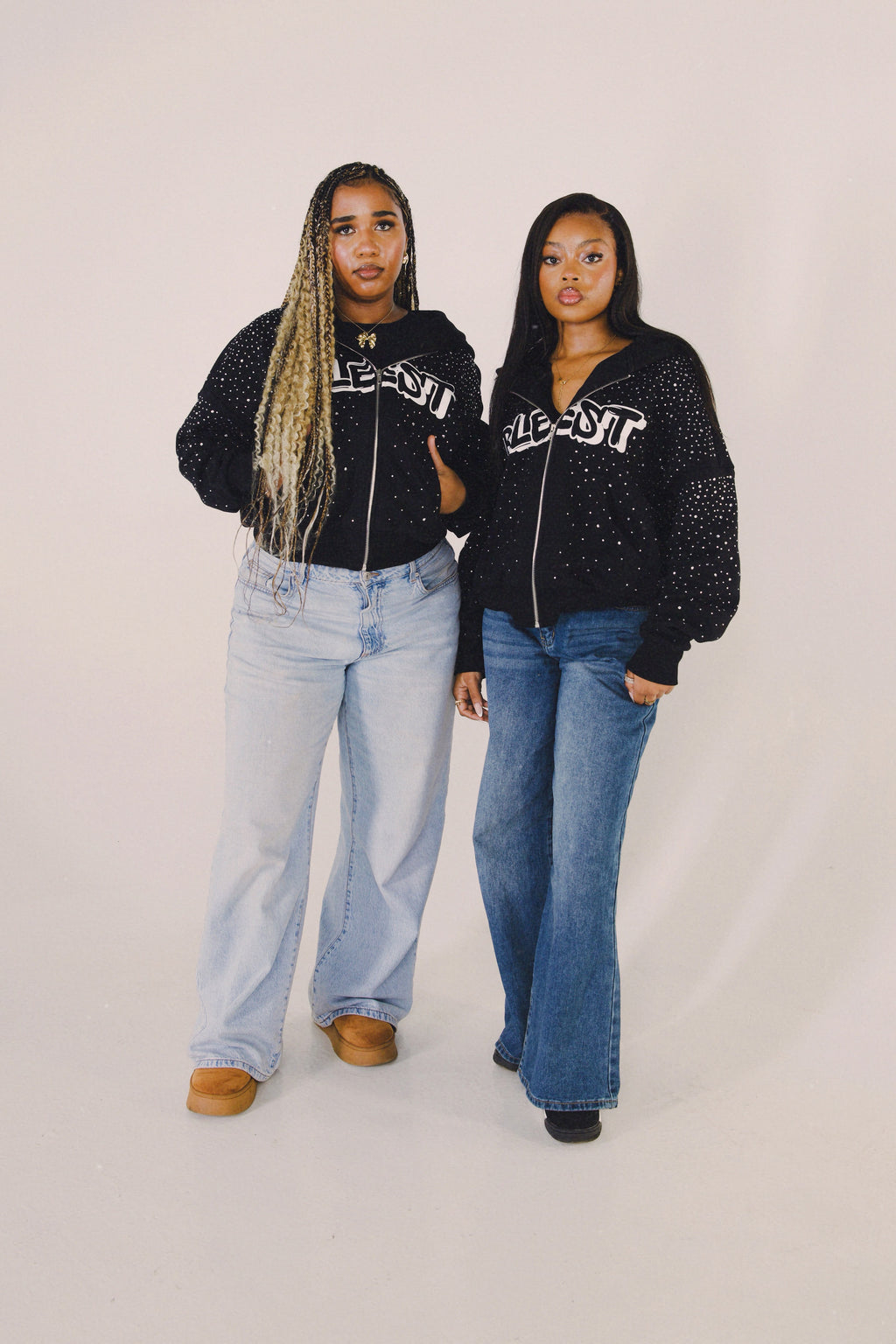 "BLACK REIGN" ZIP UP HOODIE