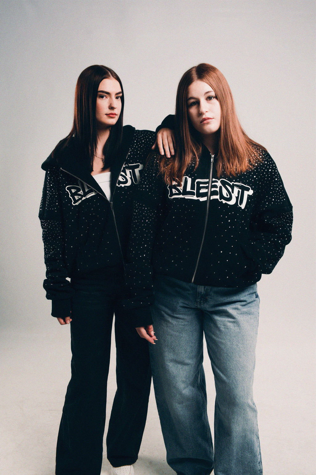 "BLACK REIGN" ZIP UP HOODIE