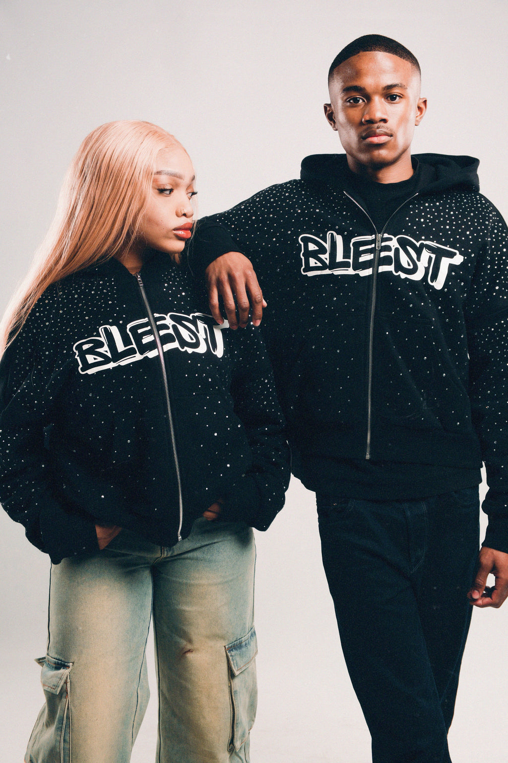 "BLACK REIGN" ZIP UP HOODIE