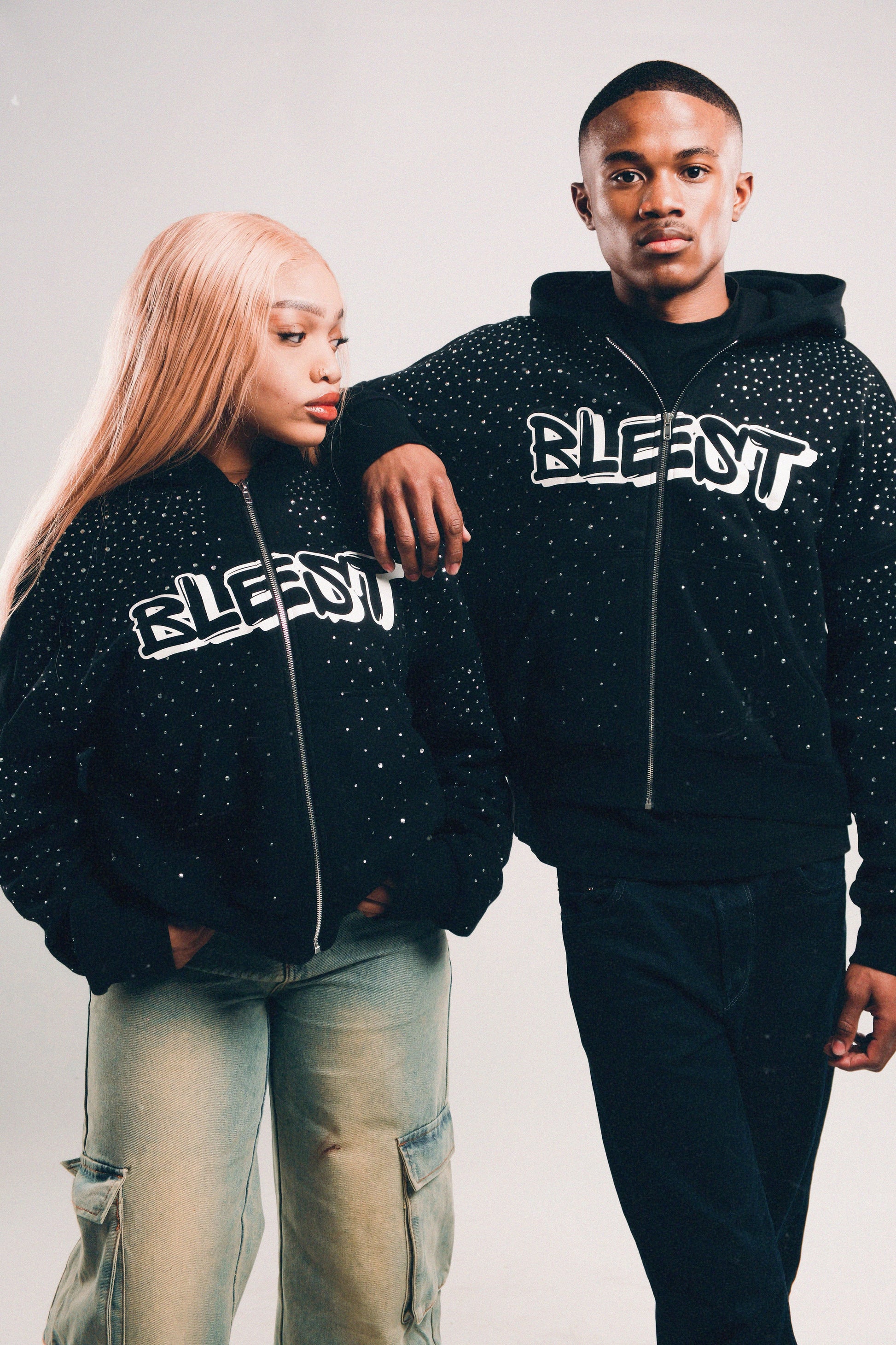 "BLACK REIGN" ZIP UP HOODIE