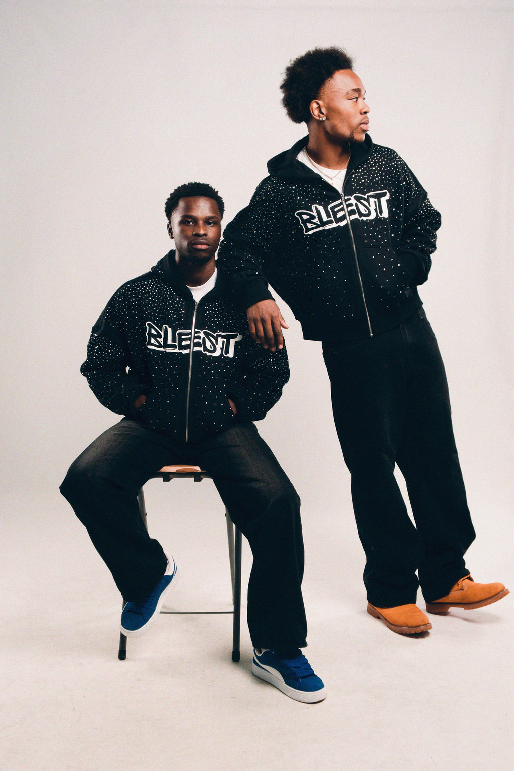 "BLACK REIGN" ZIP UP HOODIE