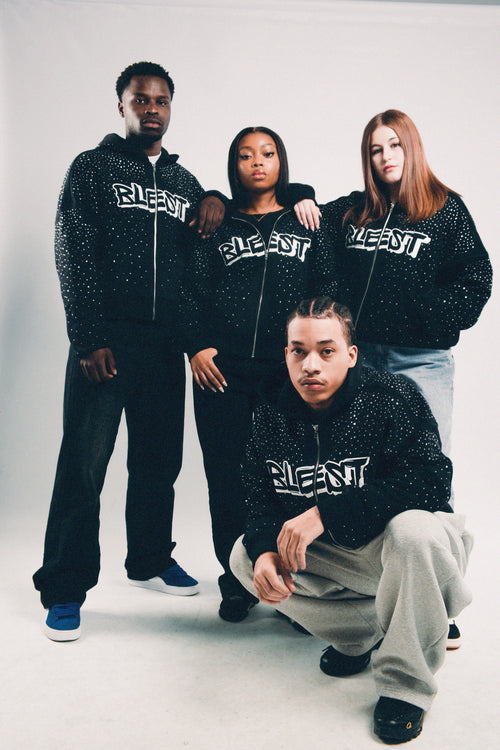 "BLACK REIGN" ZIP UP HOODIE