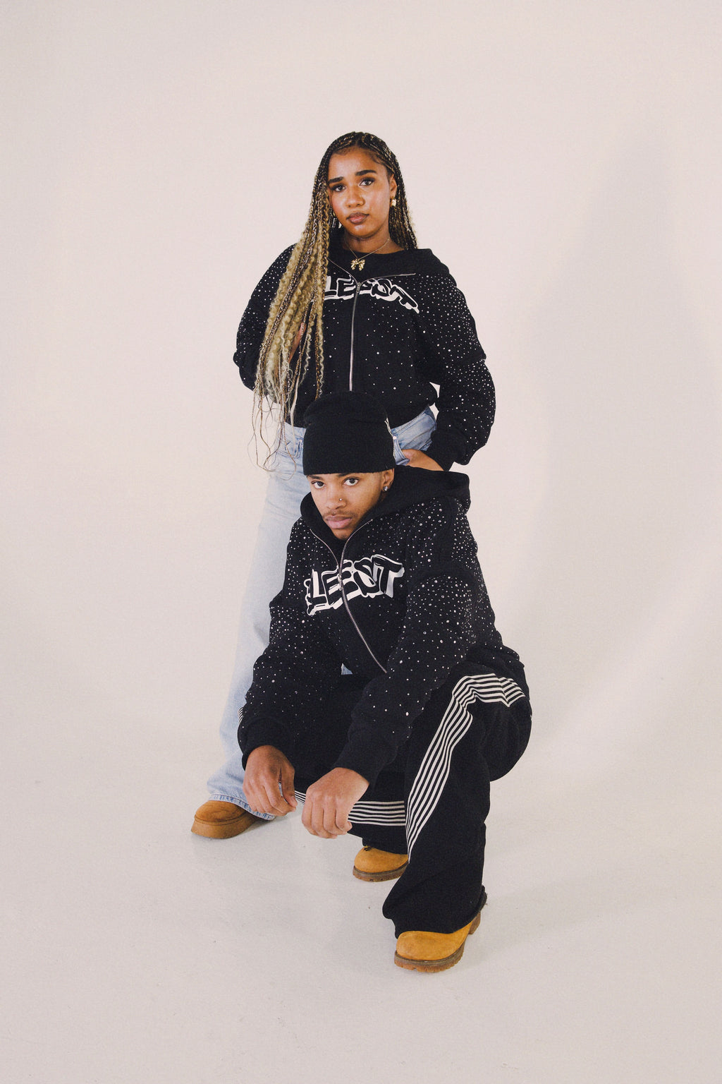 "BLACK REIGN" ZIP UP HOODIE