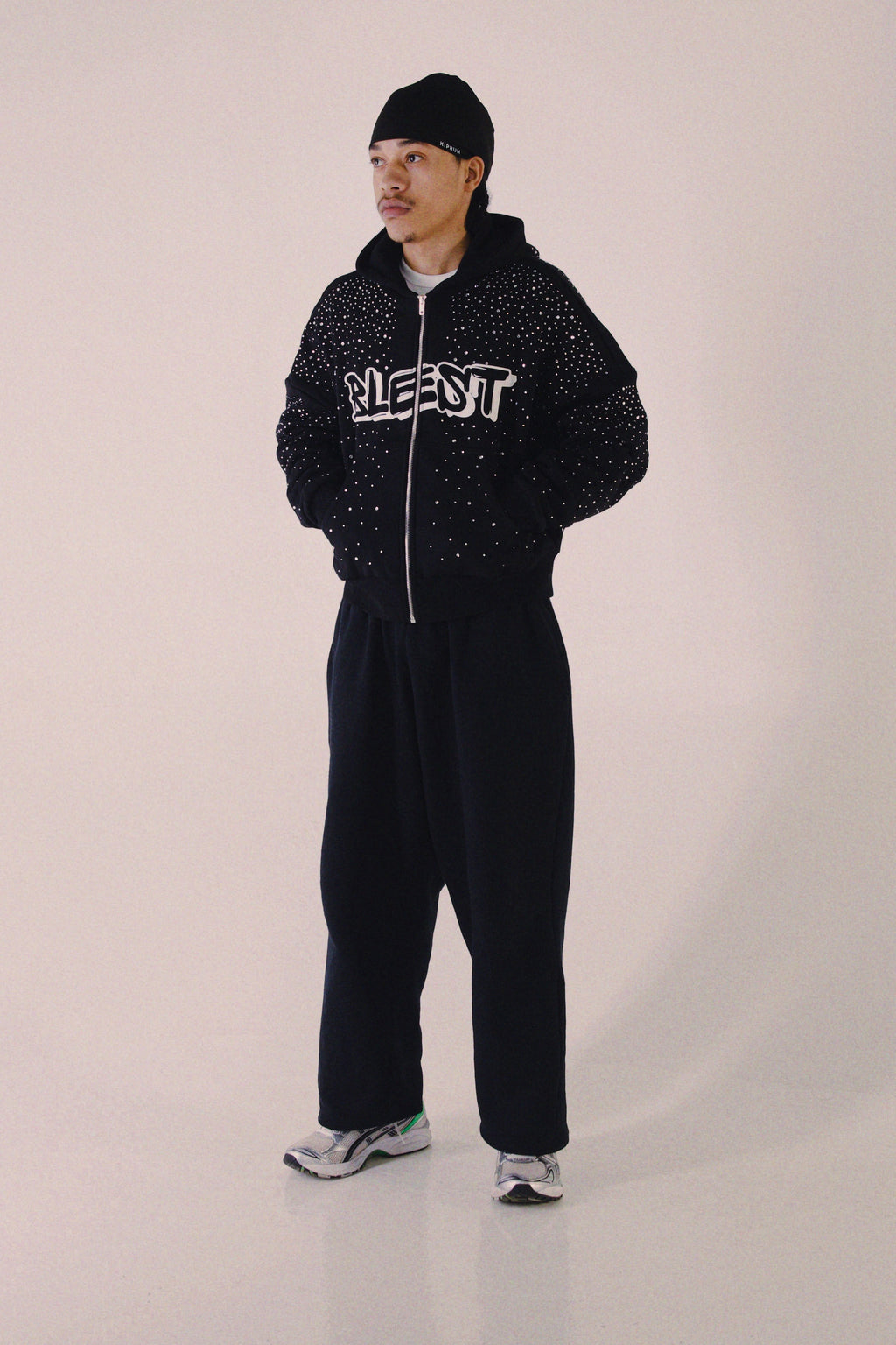 "BLACK REIGN" ZIP UP HOODIE